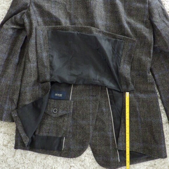 Joseph Abboud Heritage Men's Blazer Sport Coat Size 42 Regular Brown Plaid Wool - Picture 8 of 12